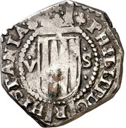 Spain 5 Sous Louis XIII 1640 KM# 17 V S PHILIPP D G R HISPANIA coin obverse Spain 5 Sous Louis XIII 1640 KM# 17 V S PHILIPP D G R HISPANIA coin obverse