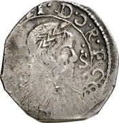 Spain 5 Sous Louis XIII 1641 KM# 45 V S LVD XIII D G R F C BARCE coin obverse Spain 5 Sous Louis XIII 1641 KM# 45 V S LVD XIII D G R F C BARCE coin obverse