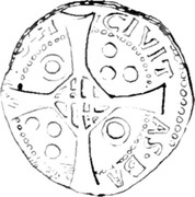 Spain 5 Sous Barcelona 1641 KM# 49 CIVITAS BARCINO 1641 coin reverse Spain 5 Sous Barcelona 1641 KM# 49 CIVITAS BARCINO 1641 coin reverse