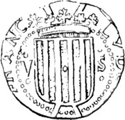 Spain 5 Sous Louis XIII 1642 KM# 92 V S LVD FRANC coin obverse Spain 5 Sous Louis XIII 1642 KM# 92 V S LVD FRANC coin obverse