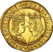 Spain 5 Trentin Philip III ND KM# 9 FERNANDVS ET ELISABET REX ET REGINA coin obverse Spain 5 Trentin Philip III ND KM# 9 FERNANDVS ET ELISABET REX ET REGINA coin obverse