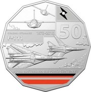 Australia 50 Cents 100 Years RAAF - General Dynamics F-111 2021 GENERAL DYNAMICS 1973-2010 50 F-111 ROYAL AUSTRALIAN AIR FORCE CENTENARY coin reverse Australia 50 Cents 100 Years RAAF - General Dynamics F-111 2021 GENERAL DYNAMICS 1973-2010 50 F-111 ROYAL AUSTRALIAN AIR FORCE CENTENARY coin reverse