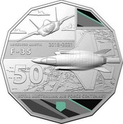 Australia 50 Cents 100 Years RAAF - Lockheed Martin F-35 Joint Strike 2021 LOCKHEED MARTIN 2018-2021 F-35 50 ROYAL AUSTRALIAN AIR FORCE CENTENARY coin reverse Australia 50 Cents 100 Years RAAF - Lockheed Martin F-35 Joint Strike 2021 LOCKHEED MARTIN 2018-2021 F-35 50 ROYAL AUSTRALIAN AIR FORCE CENTENARY coin reverse