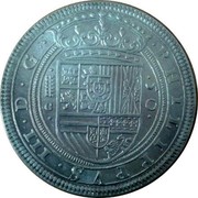 Spain 50 Reales Philip III 1610 KM# 37 PHILIPPVS III D G C 50 coin obverse Spain 50 Reales Philip III 1610 KM# 37 PHILIPPVS III D G C 50 coin obverse