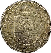 Spain 50 Reales Philip IV 1632 Aqueduct R KM# 81.3 PHILIPPVS IIII D G R 50 coin obverse Spain 50 Reales Philip IV 1632 Aqueduct R KM# 81.3 PHILIPPVS IIII D G R 50 coin obverse