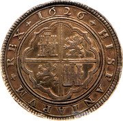 Spain 50 Reales (Felipe IV) KM# 81.2 HISPANIARVM REX 1626 coin reverse Spain 50 Reales (Felipe IV) KM# 81.2 HISPANIARVM REX 1626 coin reverse