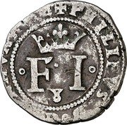Spain 8 Cornados Philip I of Navarra ND PP KM# 12 PHILIPVS D G R NAVARRE F I coin obverse Spain 8 Cornados Philip I of Navarra ND PP KM# 12 PHILIPVS D G R NAVARRE F I coin obverse