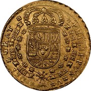 Spain 8 Escudos Philip V 1703 M B KM# 261 PHILIPPVS V DEI GRAT coin obverse Spain 8 Escudos Philip V 1703 M B KM# 261 PHILIPPVS V DEI GRAT coin obverse