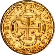 Spain 8 Escudos Felipe V Segovia 1721 Aqueduct F KM# 326 HISPANIARUM REX F 8 1721 coin reverse Spain 8 Escudos Felipe V Segovia 1721 Aqueduct F KM# 326 HISPANIARUM REX F 8 1721 coin reverse