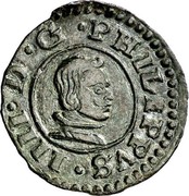 Spain 8 Maravedis Philip IV 1661 R KM# 163 PHILIPPVS IIII D G coin obverse Spain 8 Maravedis Philip IV 1661 R KM# 163 PHILIPPVS IIII D G coin obverse
