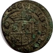 Spain 8 Maravedis Philip IV 1663 N KM# 171.3 HISPANIARVM REX 1663 N VIII coin reverse Spain 8 Maravedis Philip IV 1663 N KM# 171.3 HISPANIARVM REX 1663 N VIII coin reverse