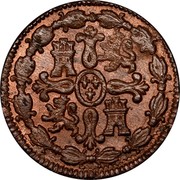 Spain 8 Maravedis Carlos IV 1803 KM# 428 coin reverse Spain 8 Maravedis Carlos IV 1803 KM# 428 coin reverse
