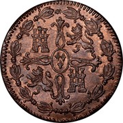 Spain 8 Maravedis Fernando VII Jubia 1815 KM# 461 coin reverse Spain 8 Maravedis Fernando VII Jubia 1815 KM# 461 coin reverse