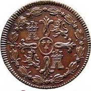 Spain 8 Maravedis Fernando VII 1820 KM# 491 coin reverse Spain 8 Maravedis Fernando VII 1820 KM# 491 coin reverse