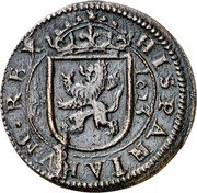 Spain 8 Maravedis (Philip IV) KM# 10.5 HISPANIARVM REX 1623 coin reverse Spain 8 Maravedis (Philip IV) KM# 10.5 HISPANIARVM REX 1623 coin reverse