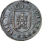 Spain 8 Maravedis (Philip IV) KM# 10.5 PHILIPPVS IIII D G VIII coin obverse Spain 8 Maravedis (Philip IV) KM# 10.5 PHILIPPVS IIII D G VIII coin obverse