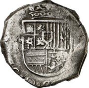 Spain 8 Reales Philip III 1605 To C KM# 38.2 PHILIPPUS D G OMNIUM coin obverse Spain 8 Reales Philip III 1605 To C KM# 38.2 PHILIPPUS D G OMNIUM coin obverse