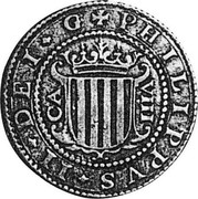 Spain 8 Reales Philip III 1611 CA KM# 18.2 PHILIPPVS II DEI G CA VIII coin obverse Spain 8 Reales Philip III 1611 CA KM# 18.2 PHILIPPVS II DEI G CA VIII coin obverse