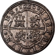 Spain 8 Reales Philip IV 1660 Aqueduct BR KM# 39.5 1660 HISPANIARVM REX coin reverse Spain 8 Reales Philip IV 1660 Aqueduct BR KM# 39.5 1660 HISPANIARVM REX coin reverse