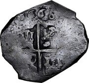 Spain 8 Reales Charles II 1668 S M KM# 40.4 1668 coin reverse