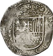 Spain 8 Reales Philip III 1601 Flags Do KM# 37.5 PHILIPPVS III D G VIII coin obverse Spain 8 Reales Philip III 1601 Flags Do KM# 37.5 PHILIPPVS III D G VIII coin obverse