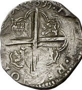 Spain 8 Reales Philip III 1601 Flags Do KM# 37.5 HISPANIARVM REX coin reverse Spain 8 Reales Philip III 1601 Flags Do KM# 37.5 HISPANIARVM REX coin reverse