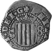 Spain 8 Reales (Felipe IV) KM# 42 PHILIPPVS IV DEI G GA 8 coin obverse Spain 8 Reales (Felipe IV) KM# 42 PHILIPPVS IV DEI G GA 8 coin obverse