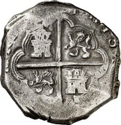 Spain 8 Reales (Philip III) KM# 38.1 HISPAN REGNORVM REX coin reverse Spain 8 Reales (Philip III) KM# 38.1 HISPAN REGNORVM REX coin reverse