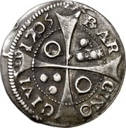 Spain Croat Felipe V 1705 KM# 55 BARCINO CIVI 1705 coin reverse Spain Croat Felipe V 1705 KM# 55 BARCINO CIVI 1705 coin reverse