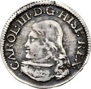 Spain Croat Carlos III Pretender 1706 KM# PT1 CAROL III D G HISP REX coin obverse Spain Croat Carlos III Pretender 1706 KM# PT1 CAROL III D G HISP REX coin obverse