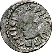 Spain Dinero Philip III 1634 KM# 20 PHILIPP D G HISPA R coin obverse Spain Dinero Philip III 1634 KM# 20 PHILIPP D G HISPA R coin obverse