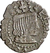 Spain Dinero Felipe III Girona ND KM# 4.1 PHILIPPVS D G R coin obverse Spain Dinero Felipe III Girona ND KM# 4.1 PHILIPPVS D G R coin obverse