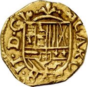 Spain Escudo 1674 KM# 45 Hammered Coinage coin obverse