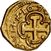 Spain Escudo 1674 KM# 45 Hammered Coinage coin reverse