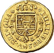 Spain Escudo Felipe V Madrid 1721 A KM# 312 PHILIPPUS V DEI GRA coin obverse Spain Escudo Felipe V Madrid 1721 A KM# 312 PHILIPPUS V DEI GRA coin obverse