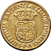 Spain Escudo Felipe V Seville 1733 S PA KM# 343 INITIUM SAPIENTIAE TIMOR DOM S P A coin reverse Spain Escudo Felipe V Seville 1733 S PA KM# 343 INITIUM SAPIENTIAE TIMOR DOM S P A coin reverse