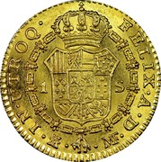 Spain 1 S Carlos IV 1789 MF KM# 434 IN UTROQ FELIX A D 1 S M MF coin reverse Spain 1 S Carlos IV 1789 MF KM# 434 IN UTROQ FELIX A D 1 S M MF coin reverse