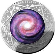 Australia Five Dollars The Milky Way 2021 2021 THE EARTH AND BEYOND - THE MILKY WAY FIVE DOLLARS coin reverse