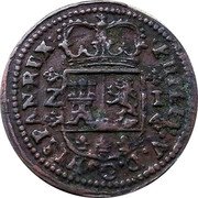 Spain Maravedi (Zaragoza) KM# 301.3 PHILIP V D G HISPAN REX Z 1 coin obverse Spain Maravedi (Zaragoza) KM# 301.3 PHILIP V D G HISPAN REX Z 1 coin obverse