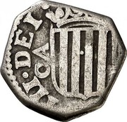Spain Real Philip III 1651 KM# 37 PHILIPPVS DEI CA I coin obverse Spain Real Philip III 1651 KM# 37 PHILIPPVS DEI CA I coin obverse