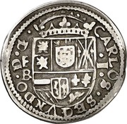 Spain Real Charles II 1675 Aqueduct BR KM# 183 CARLOS SEDVNDO D D B I coin obverse Spain Real Charles II 1675 Aqueduct BR KM# 183 CARLOS SEDVNDO D D B I coin obverse
