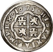 Spain Real Charles II 1675 Aqueduct BR KM# 183 HISPANIARVM REX 1675 coin reverse Spain Real Charles II 1675 Aqueduct BR KM# 183 HISPANIARVM REX 1675 coin reverse