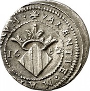 Spain Real Carlos II 1682 KM# 46 VALENTIE 1682 coin reverse Spain Real Carlos II 1682 KM# 46 VALENTIE 1682 coin reverse