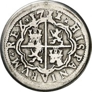 Spain Real Felipe V Madrid 1711 J KM# 289 HISPANIARVM REX 1711 coin reverse Spain Real Felipe V Madrid 1711 J KM# 289 HISPANIARVM REX 1711 coin reverse