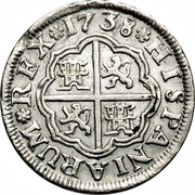 Spain Real Felipe V Seville 1738 PJ KM# 354 1738 HISPANIARUM REX coin reverse Spain Real Felipe V Seville 1738 PJ KM# 354 1738 HISPANIARUM REX coin reverse