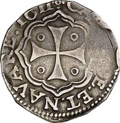 Spain Real (Felipe III) KM# 13 ET NAVARE coin reverse Spain Real (Felipe III) KM# 13 ET NAVARE coin reverse