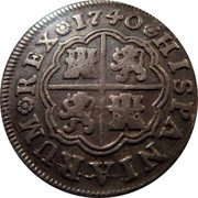 Spain Real Felipe V Madrid 1740 JF KM# 298 1726 HISPANIARUM REX coin reverse Spain Real Felipe V Madrid 1740 JF KM# 298 1726 HISPANIARUM REX coin reverse