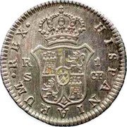 Spain Real Sevilla 1773 S CF KM# 411.2 HISPANIARUM REX 1 R S CF coin reverse Spain Real Sevilla 1773 S CF KM# 411.2 HISPANIARUM REX 1 R S CF coin reverse