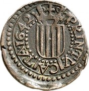 Spain Seiseno Louis XIII 1642 KM# 88 PRINTV CATA 1642 coin reverse Spain Seiseno Louis XIII 1642 KM# 88 PRINTV CATA 1642 coin reverse