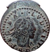 Spain Seiseno (Louis XIII) KM# 82 LVD XIII D G R F E C BA coin obverse Spain Seiseno (Louis XIII) KM# 82 LVD XIII D G R F E C BA coin obverse